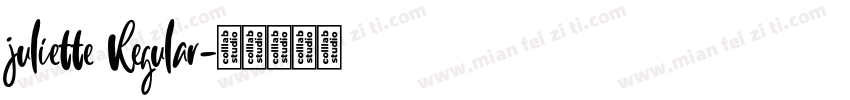 juliette Regular字体转换
